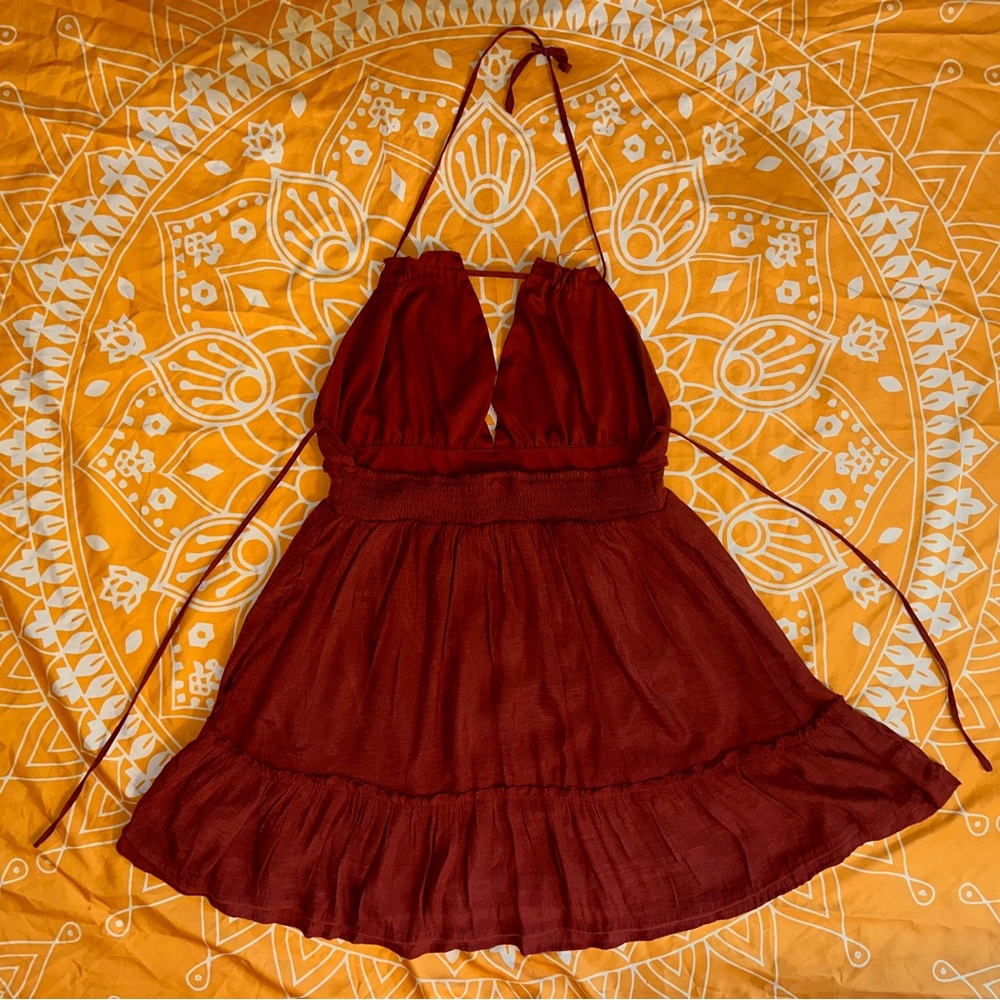 Strappy halter sundress